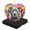 AX0203, variant on Funny Christmas Ornament,Skull With The American Flag In The Background,Xmas Heart-Shaped Ceramic Pendant