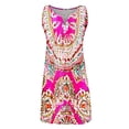 thumbnail image 5 of Giftesty Summer Dresses for Women 2024 New Women's Printed V-neck Chest Button Sleeveless Dress, 5 of 5