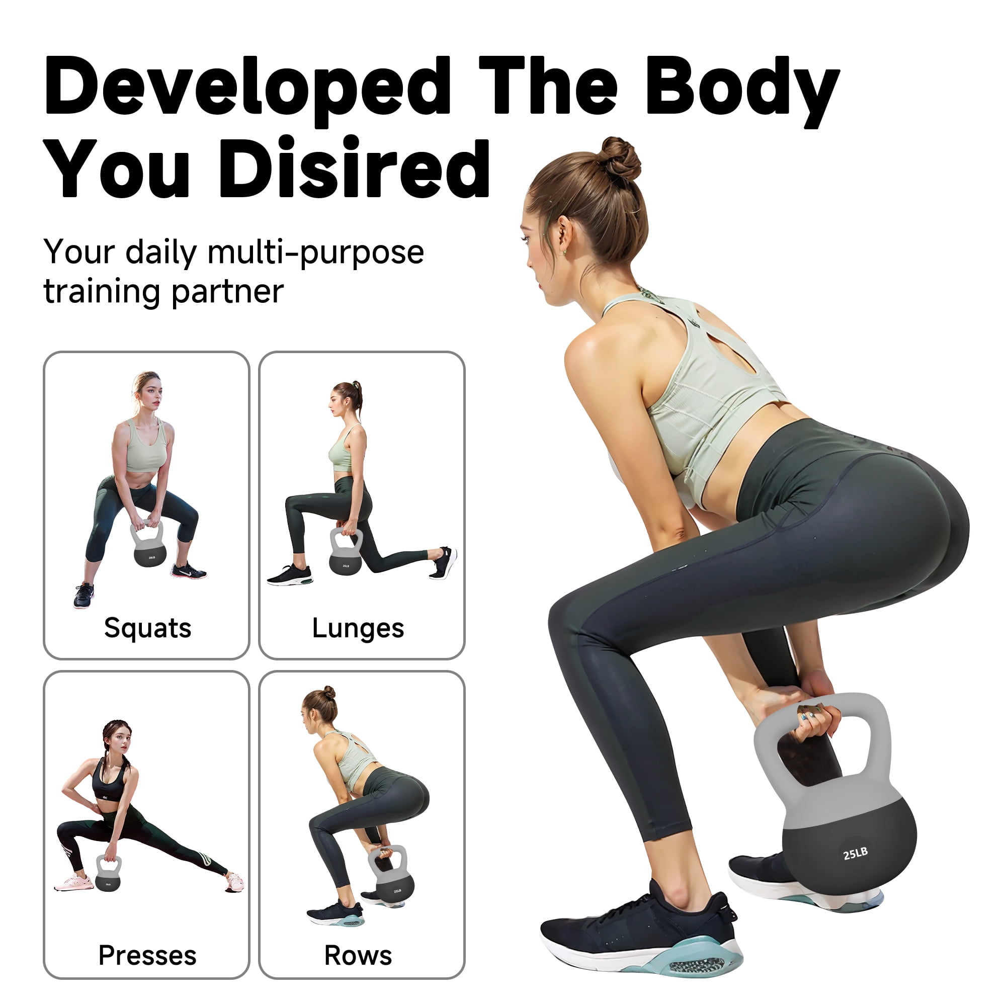 Leikefitness Soft Kettlebells,Sand Filled Weights for Women and Men,Color Coded Anti Slip Soft Kettlebells,Home Workout
