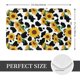 thumbnail image 2 of Balery Cute Cow Print Sunflower A Felpudo de franela, resistente a las manchas y a la decoloración, para uso interior y exterior, fácil de limpiar, 40 x 60 cm, 2 of 7