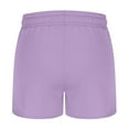 thumbnail image 6 of CheerKidz Summer Shorts for Women Casual Elastic Waist Drawstring Lightweight Beach Home Short Pants with Pockets(Purple,XXL), 6 of 7