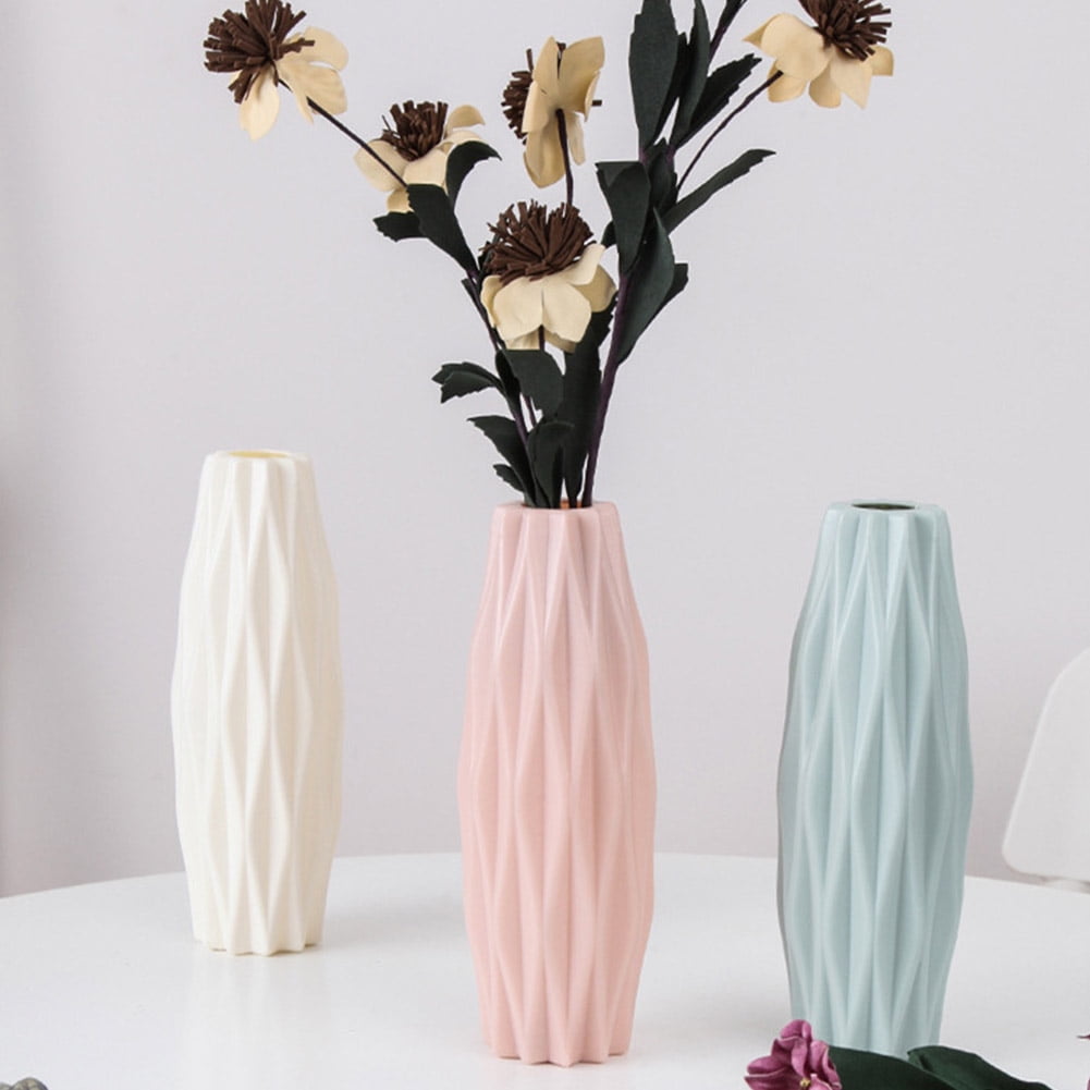Vase Home Decoration Classic Ceramic Flower/Dry Flower Arrangement for Home/Office Decoration Color : Gray 