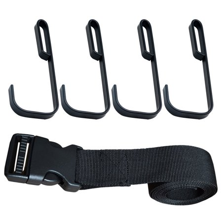 BRIGHTFUFU 5Pcs Black Metal Tree Stand Multi Hook Strap Holder for Hunting Gear Outdoors