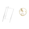 thumbnail image 5 of Dualoai Minimalist Clear Acrylic Side Table with Crystal Ball Sculpture Metal Figurine Modern Bedside Cabinet End Table for Living Room Bedroom, 5 of 8