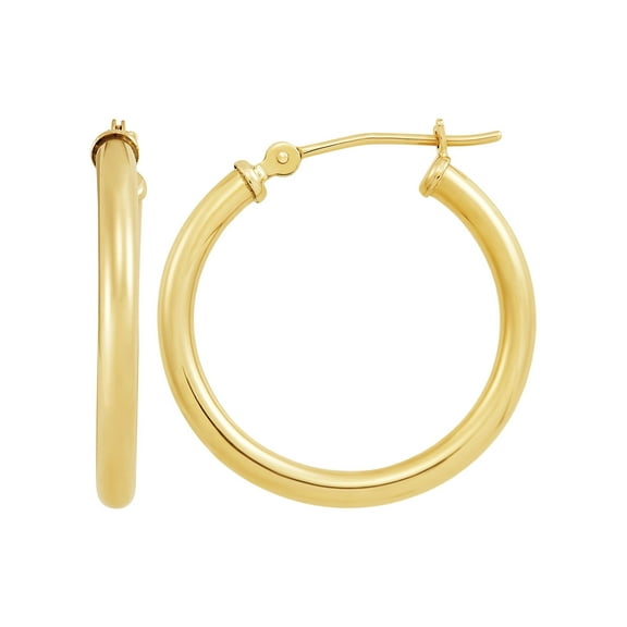 Brilliance Fine Jewelry 10K Yellow Gold 2.3MMx47MM Hollow Round Hoops Earrings