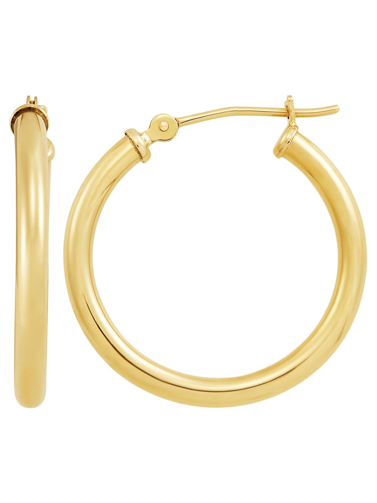 Brilliance Fine Jewelry 10K Yellow Gold 2.3MM x 23MM Round Hollow Hoop Earrings