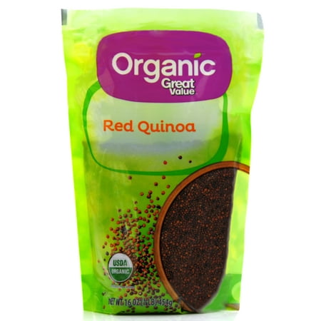 (3 Pack) Great Value Organic Red Quinoa, 16 oz (Best Type Of Quinoa)
