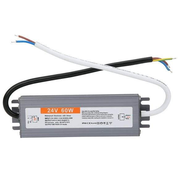 Fuente de alimentación LED, potencia impermeable ultrafina de 60 W Fuente de alimentación impermeable ultrafina Fuente de alimentación Funcionalidad versátil