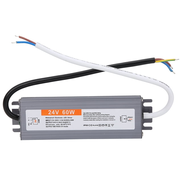 Fuente de alimentación LED, potencia impermeable ultrafina de 60 W Fuente de alimentación impermeable ultrafina Fuente de alimentación Funcionalidad versátil
