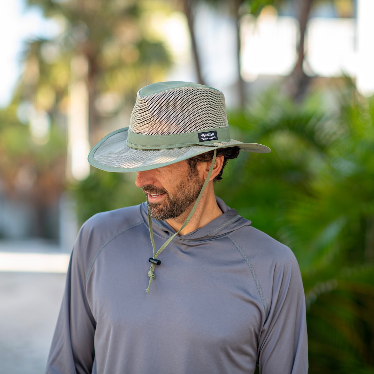 Panama Jack Safari Straw Hat - Lightweight, 3 Big Brim, Inner Elastic Sweatband, 3-Pleat Ribbon Hat Band (Black, Large/X-Large)