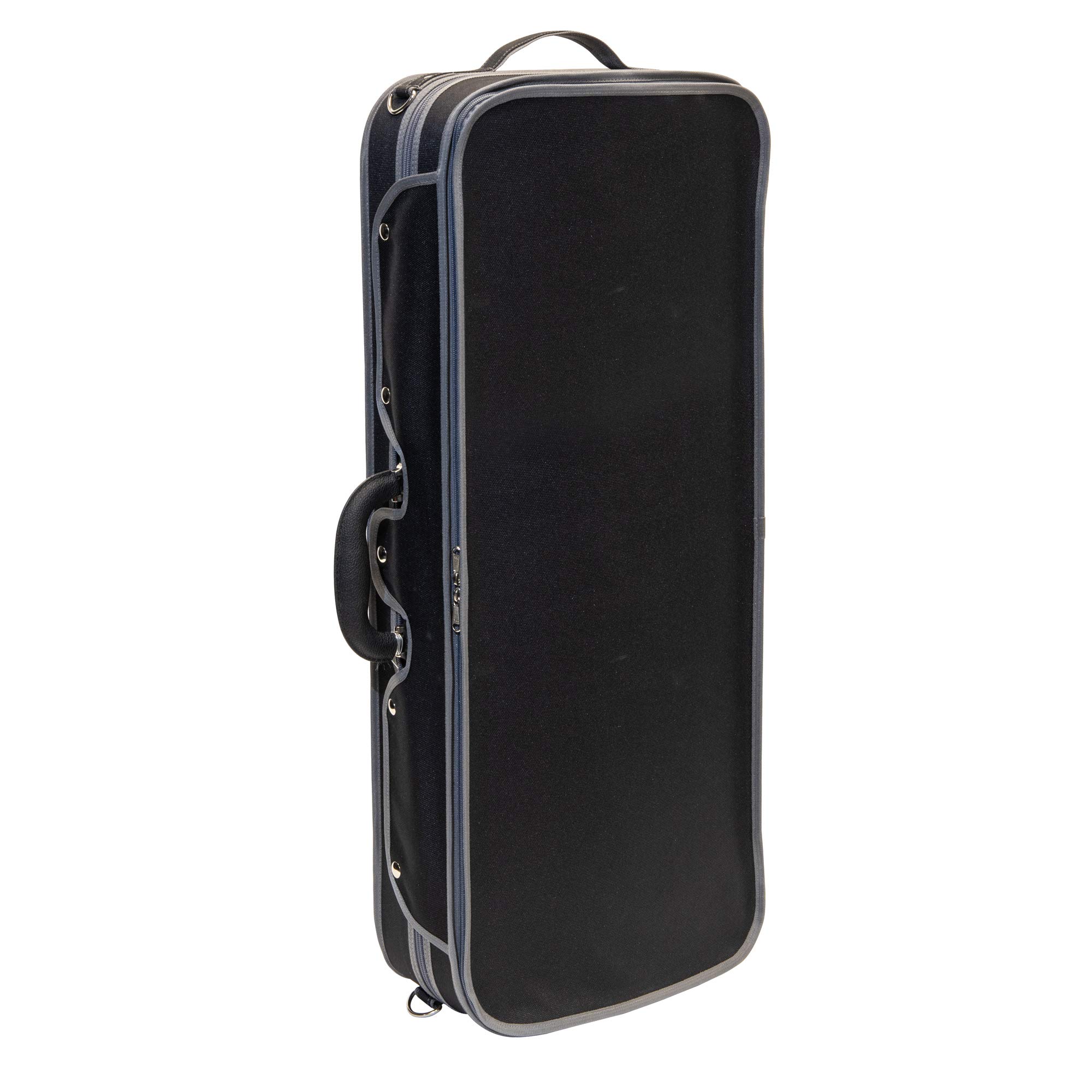 MI&VI NN-8001W Professional Double Violin Travel Case 4/4 (Full Size) Silk Interior | Hardwood Shell | Adjustable Straps | Fits Two 4/4 Full Size Violins - MIVI Music