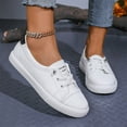 thumbnail image 2 of Mostsola Loafers for Women Lace up White Sneakers Casual Lightweight Soft Slip on Flats Shoes, 2 of 8