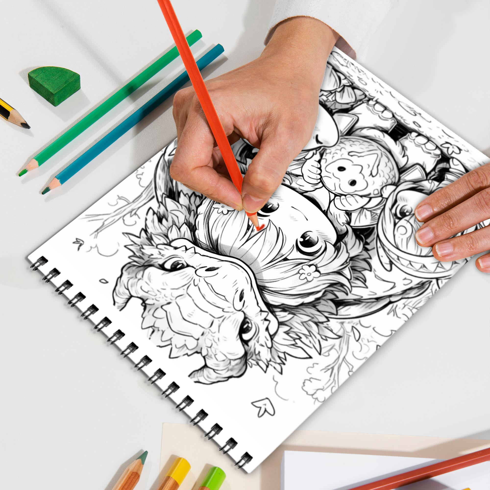 TPLHOUSE Pin Up Christmas Coloring Book Spiral Bound for Adult, Premium Cover