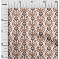 thumbnail image 2 of oneOone Viscose Chiffon Brown Fabric Leaves & Clover Dress Material Fabric Print Fabric By The Yard 42 Inch Wide, 2 of 6