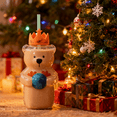 thumbnail image 6 of 2025 New Bear Straw Cup Glass Mug, 20oz Bear-Shaped Cold Cup, Glass, Ideal for Iced Coffee, Cold Teas, Perfect for Christmas Gifts,(1 Bear Cup with Straw), 6 of 9