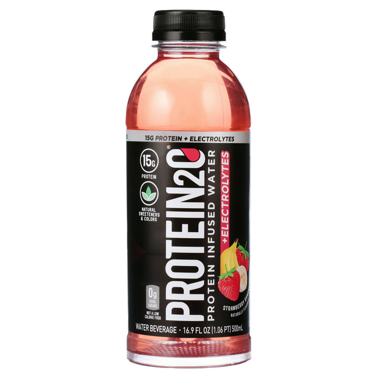 Protein2o +Electrolytes, 15g Whey Protein Infused Water, Mixed Berry, 16.9  fl oz Bottle (Pack of 12) 