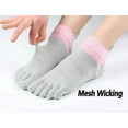 thumbnail image 6 of Women Toe Socks 5 Finger Cotton Wicking Athletic 6 Pack, 6 of 7