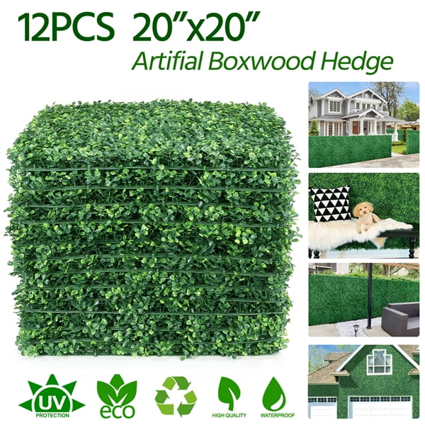 Details about   New 20" Artificial Milan Grass Boxwood Mat Wall Hedge Decor Fence Yard Outdoor 