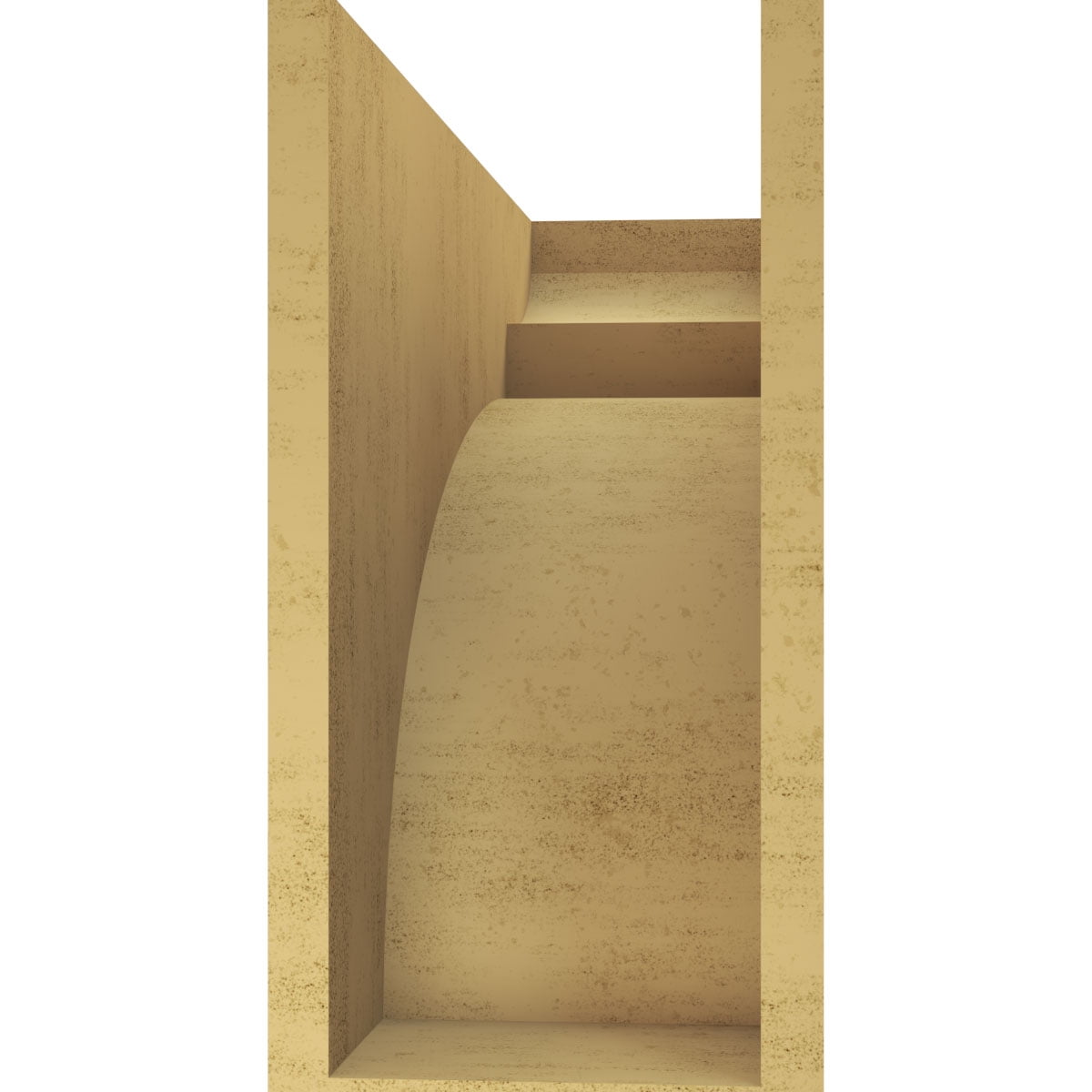 9"W x 27"D x 18"H Classic Yorktown Rough Cedar Woodgrain TimberThane Corbel, Primed Tan