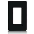 thumbnail image 2 of Faith 1-Gang Decorator Screwless Wall Plates Child Safe Outlet Covers, 4.68"H x 2.93" L, Fits GFCI, USB Receptacle, Dimmers, and Lighting Controls, ETL Listed, Black, 8-Pack, 2 of 9