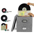thumbnail image 6 of RUISINERY Multipurpose Record Storage Box Case with Lid and Handles Folding Designs Holds Most Records for Albums and Files, 6 of 8