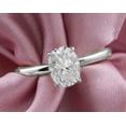 thumbnail image 2 of solitaire jewels Tulip setting 1.75CT Oval Moissanite Hidden halo Engagement Ring For Women, 10K White Gold, 2 of 7