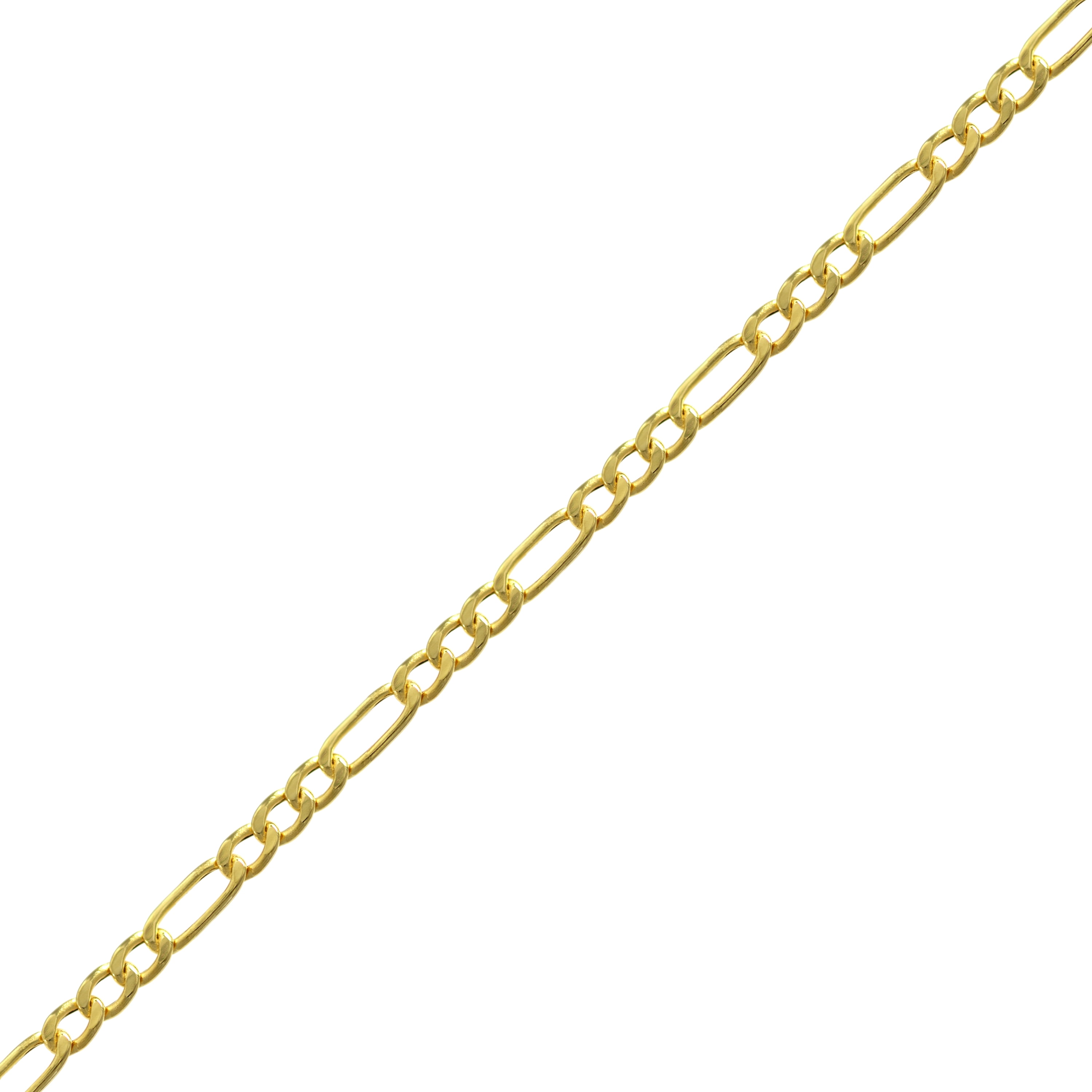 Brilliance Fine Jewelry 10K Yellow Gold Figaro Chain Necklace, 20"