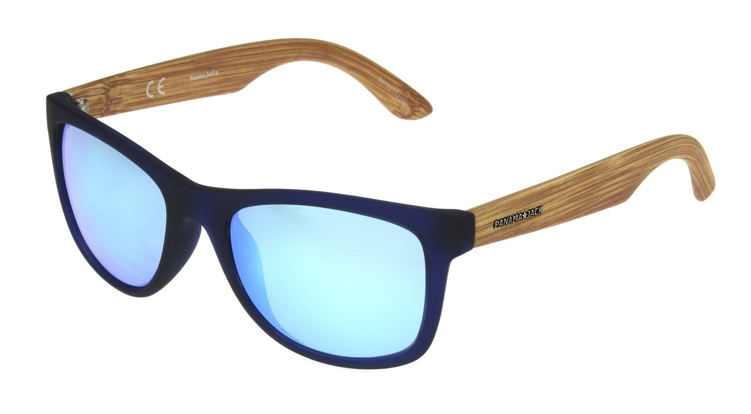 1698 100% UVA & UVB Protection Panama Jack Mens Blue Mirror Lens Sports Sunglasses Free Cleaning Cloth 