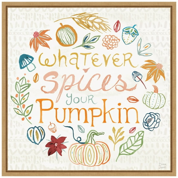 Amanti Art Harvest Whimsy IX Framed Canvas Wall Art Print