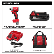 Milwaukee VIPRB-3650-21P, 18V Cordless 1/4 Impact Driver, 2.0Ah, 3600 RPM