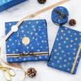 Blue Tissue Paper Gold Star Navy Blue Gift Wrapping Paper 50 Sheets