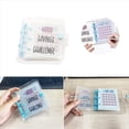 thumbnail image 2 of 2X Carpeta de DesafíOs de Ahorro de 1000, Libro de DesafíOs de Ahorro de Dinero Mensual con Sobres, Mini Carpeta de Presupuesto (Azul), 2 of 5