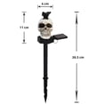 thumbnail image 2 of Outdoor Halloween Decorations Yard Sugar Skull Solar Stake Light for Lawn Patio and Garden Holiday Display, 2 of 2