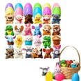 thumbnail image 3 of Prefilled Easter Eggs with Mini Plush Animal Stuffed Toy for Kids Easter Egg Filler and Party Classroom Supplies Gift Exchange, 3 of 8