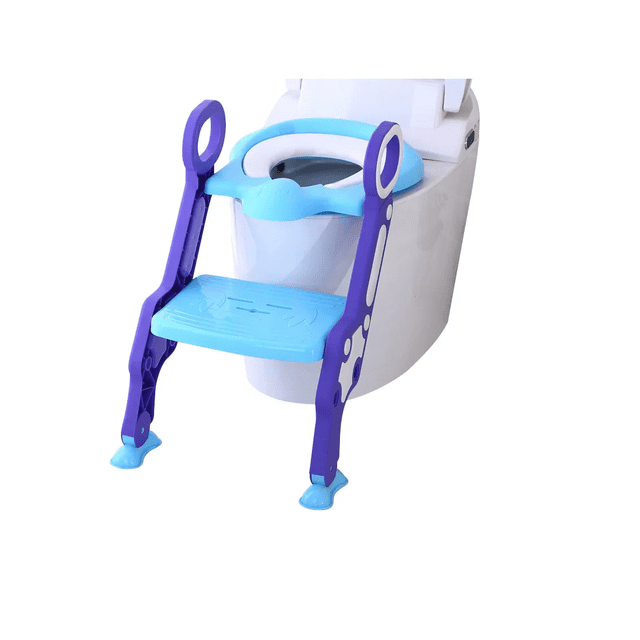 Asiento Entrenador Para Inodoro Con Escaleras Plegables Xtellar morado