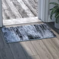 thumbnail image 3 of Emma + Oliver 2x3 Ultra Soft Shaded Look Olefin Accent Rug in Gray, Black & White with Natural Jute Backing, 3 of 7