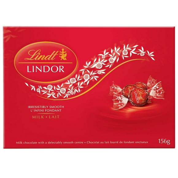 Truffes LINDOR au chocolat au lait de Lindt – Boîte (156 g) 13x12g, 156g