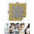 thumbnail image 4 of Yellow Sunflower Cloth Napkins Set of 8 Reusable Dinner Napkins, Summer Bee Floral Black White Plaid Cocktail Napkin Washable Table Napkins for Wedding/Holiday Party/Baby Shower 20"x20", 4 of 7