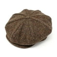 thumbnail image 4 of Hanna Hats Irish Newsboy Cap Donegal Tweed 8 Piece 100% Wool Hat for Men Made in Ireland | Brown Fleck Salt & Pepper, 4 of 6