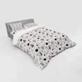 thumbnail image 3 of Ambesonne Cartoon Bedding Set 3 Pcs, Exploring Outer Space, Twin XL, Pale Blue Black, 3 of 3