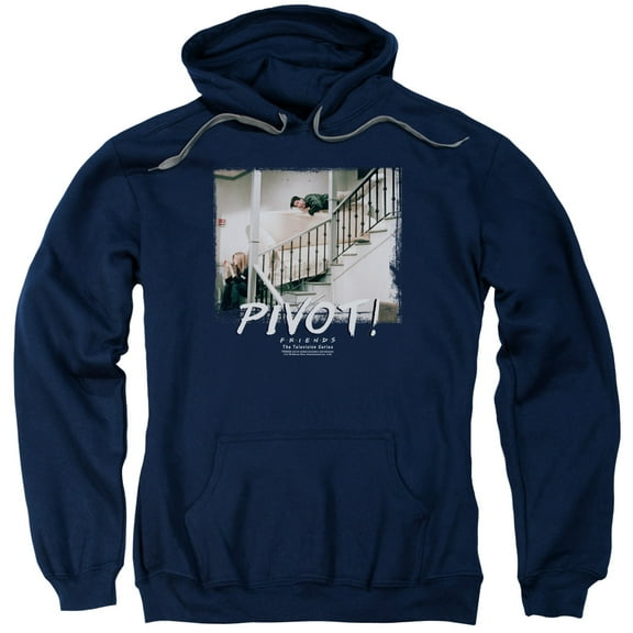 Friends Pivot Adult Pullover Hoodie Sweatshirt Navy