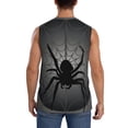 thumbnail image 3 of Fotbe Black Spiders Men's Camiseta sin Mangas Estampada para Hombres, Playera Casual para Gimnasio, Entrenamiento, Playa-Large, 3 of 5