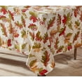 thumbnail image 7 of Newbridge Thanksgiving Fall Acorn and Leaf Print 52 x 52 inch Square Vinyl Tablecloth with Flannel Backing, 7 of 7