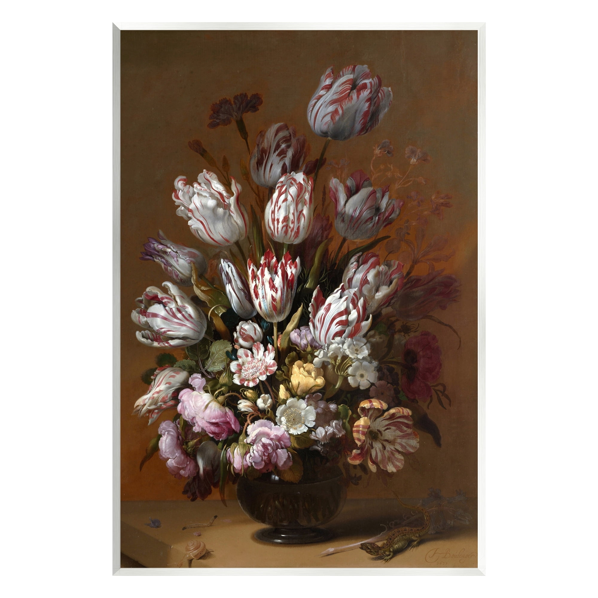 Stupell Industries Still Life with Flowers Traditional Hans Bollongier Paintings Painting Unframed Art Print Wall Art, Design by one1000paintings