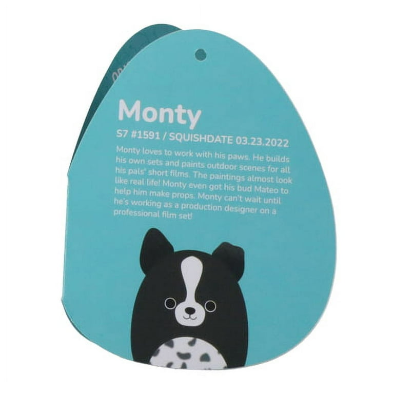 Squishmallows Official Kellytoys Plush 7 Inch Monty the Border Collie Dog  Ultimate Soft Stuffed Toy 
