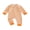 Orange, variant on RUINIXCW Baby Boy Girls Fall Romper Adorable Plaid Long Sleeve Doll Collar Zipper Jumpsuit