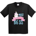thumbnail image 3 of Inktastic Most Magical Big Sis Cute Unicorn Youth T-Shirt, 3 of 5