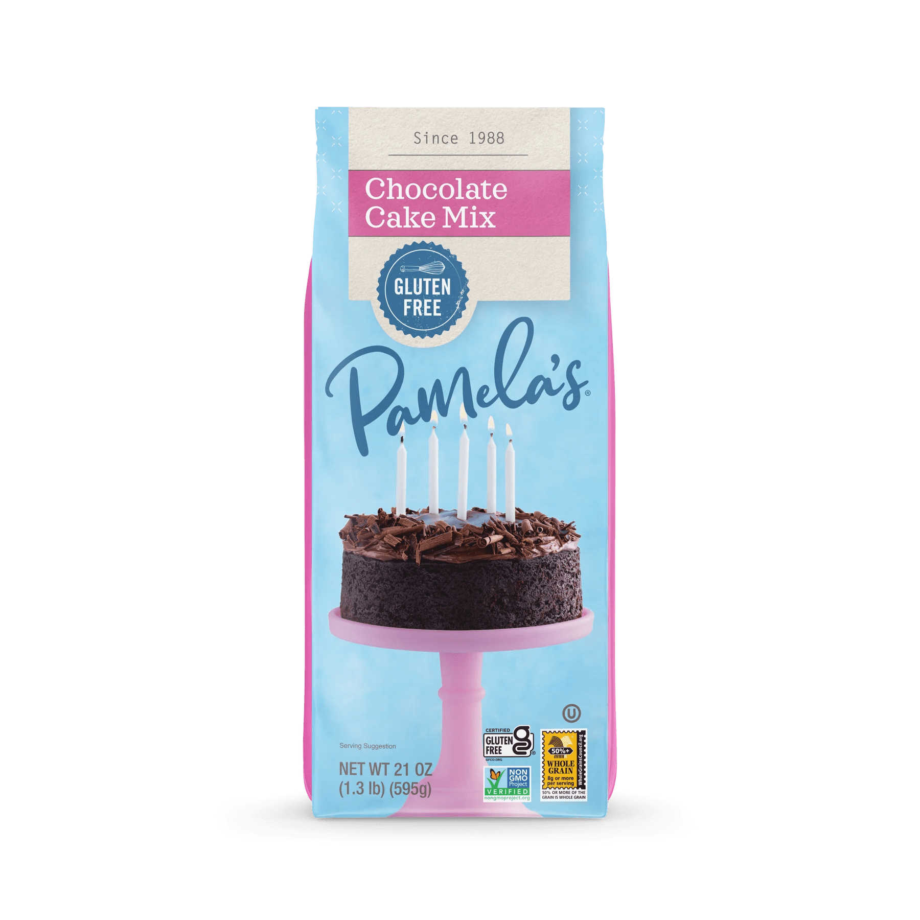 (2 pack) Pamela’s Gluten-Free Chocolate Cake Mix, 21 oz Bag