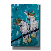 Epic Graffiti 'Two Cockatoos' by St. Hilaire Elizabeth, Canvas Wall Art, 40"x60"