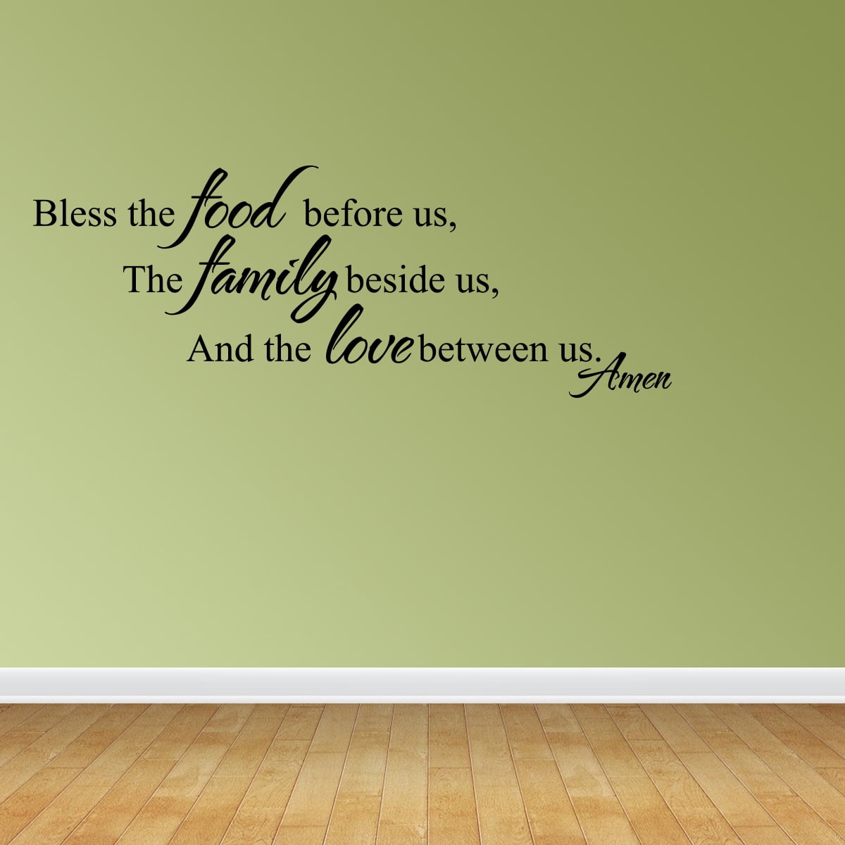 Empresal Bless The Food Before Us Kitchen Decor Lettering Black 28'Hx13'W JR920